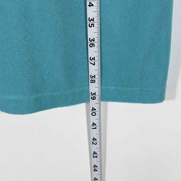 Miss Elaine Relax Full Zip Robe Dress Womens Sz XL Aqua Green Terrycloth Pockets - Picture 11 of 11